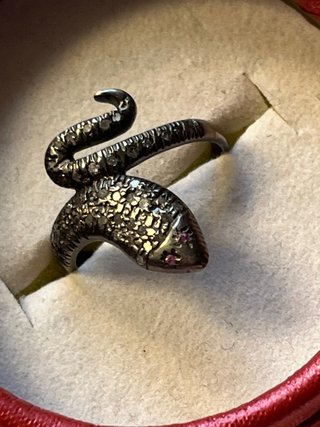 Anillo Serpiente Diamantes Brutos