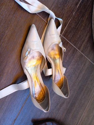 Zapatos de novia blanco /marfil talla 40