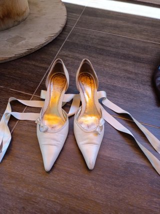 Zapatos de novia blanco /marfil talla 40