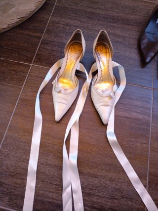 Zapatos de novia blanco /marfil talla 40