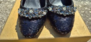 Scarpe da sera nere con paillettes