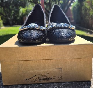 Scarpe da sera nere con paillettes