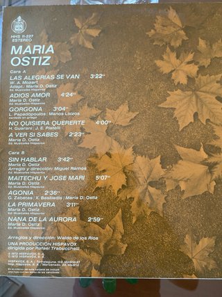 Vinilo Maria Ostiz - 1972