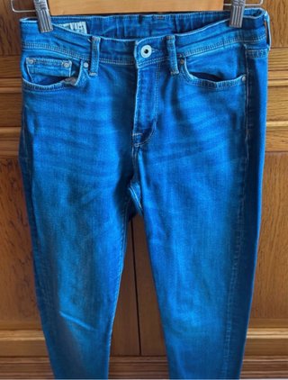 Pepe Jeans Skinny Mujer Tiro Alto Azul