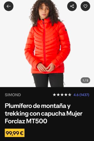 Chaqueta de plumas Simond mujer