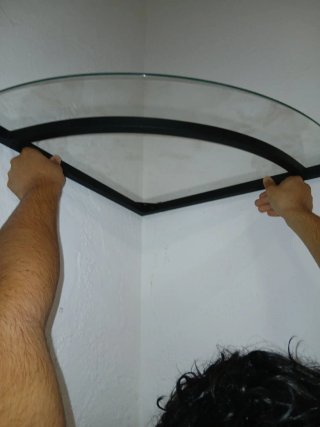 2 Estantes Esquineros  Cristal 50x50