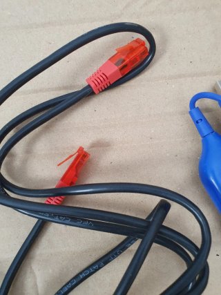 Lote Cables Red Ethernet + Cargador Technicolor