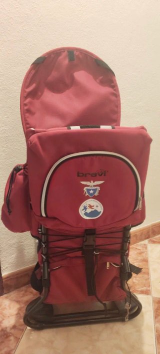 Mochila Portabebés Senderismo Brevi Roja