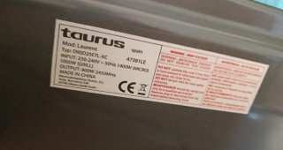 Microondas Taurus Laurent 25L + Grill