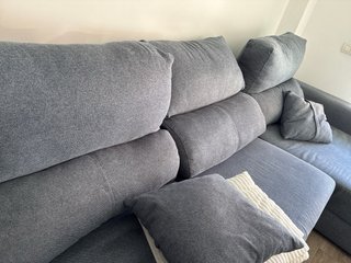 Sofá Chaise Longue Deslizante Azul