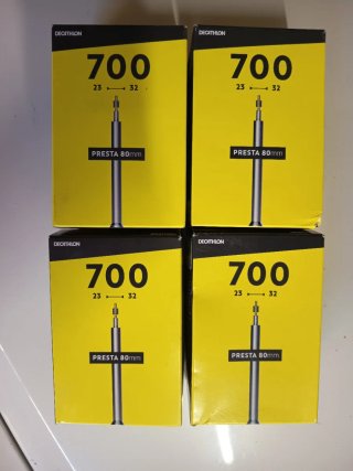 Pack 4 Cámaras 700x23-32 Presta 80mm