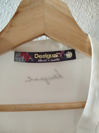 Camisa Desigual Estilo Japonés Blanca