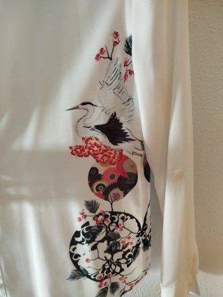 Camisa Desigual Estilo Japonés Blanca