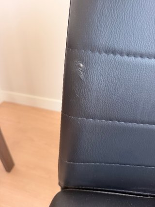 Sillas comedor polipiel negra (Set de 4)
