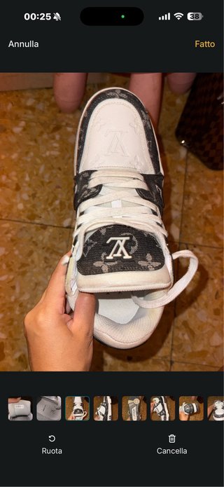 Louis Vuitton white & black sneakers