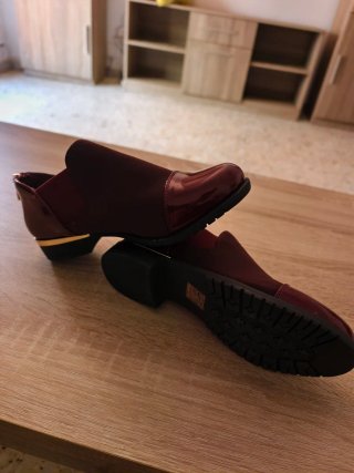 Botines Primavera elegantes burdeos