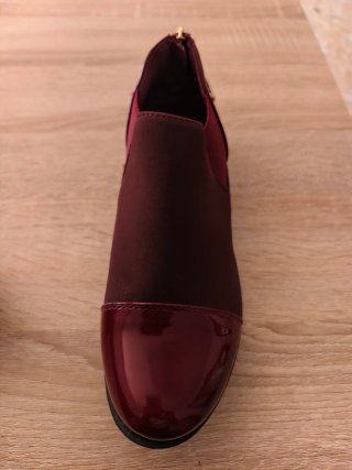 Botines Primavera elegantes burdeos