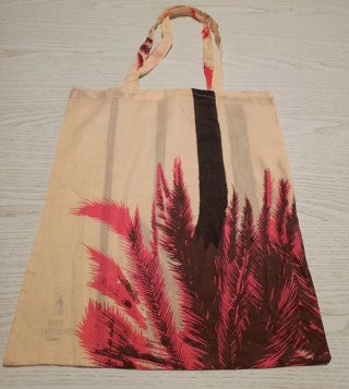 Shopper bag beige e rosa