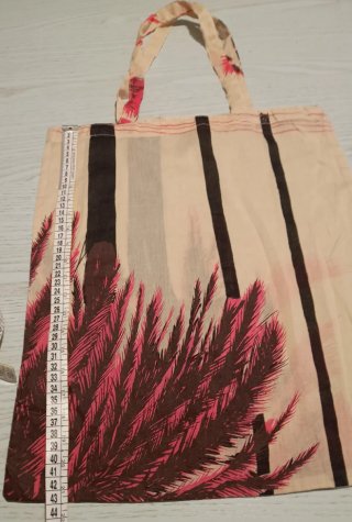 Shopper bag beige e rosa