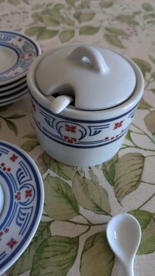 Conjunto de café/té de porcelana