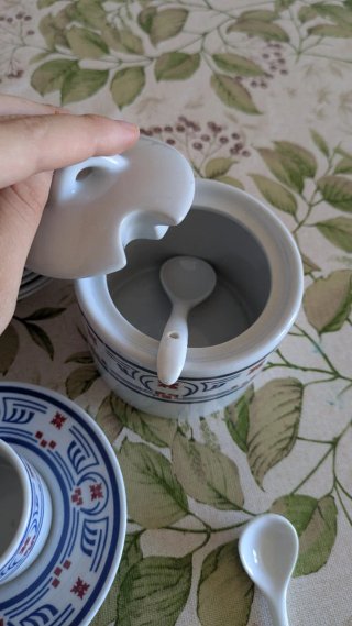 Conjunto de café/té de porcelana