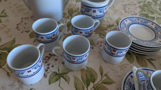 Conjunto de café/té de porcelana