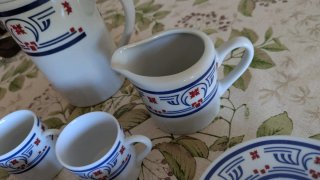 Conjunto de café/té de porcelana