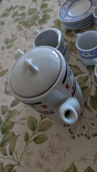 Conjunto de café/té de porcelana