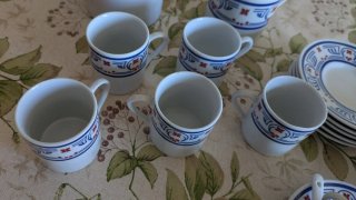 Conjunto de café/té de porcelana
