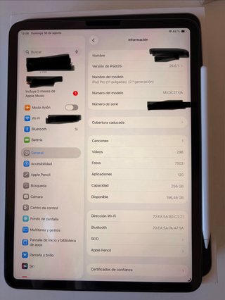 iPad Pro 11 2ª Gen 2020 256GB + Apple Pencil 2agen