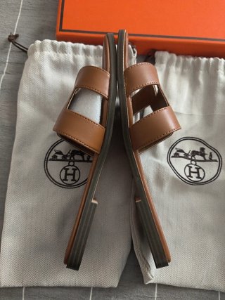 Sandalias Hermés Paris Marrón Talla 39