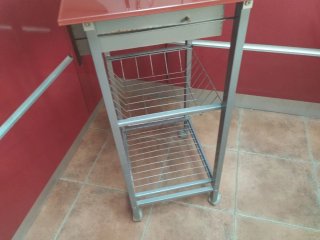Carrito Auxiliar Cocina con Ruedas