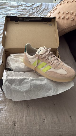 Zapatillas Adidas Samba Plataforma Rosa y Verde