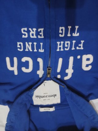 Felpa Abercrombie & Fitch blu con zip