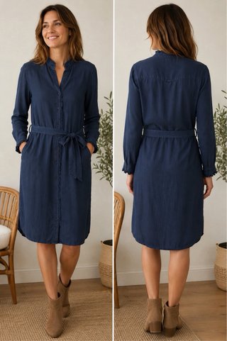 Vestido Cortefiel Azul Talla XL