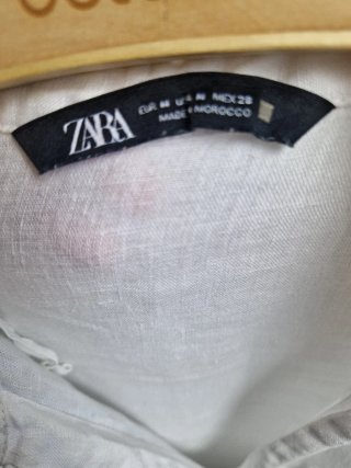 Camisa de lino blanca Zara