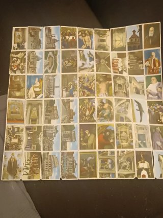Pliego completo Cromos Religiosos y Arte