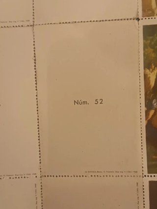 Pliego completo Cromos Religiosos y Arte