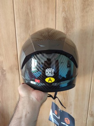 Casco Moto Integral Talla L Pintura Carbono