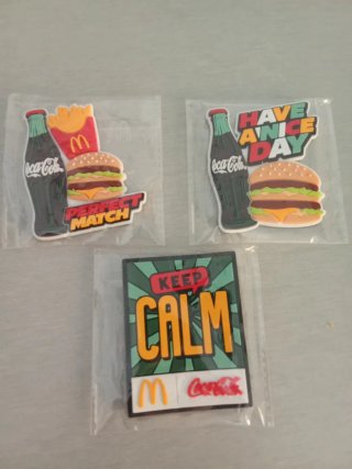 Lote 3 Imanes Coca-Cola y McDonald's