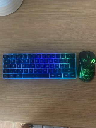 PC Gaming Negro con Luces con teclado y raton