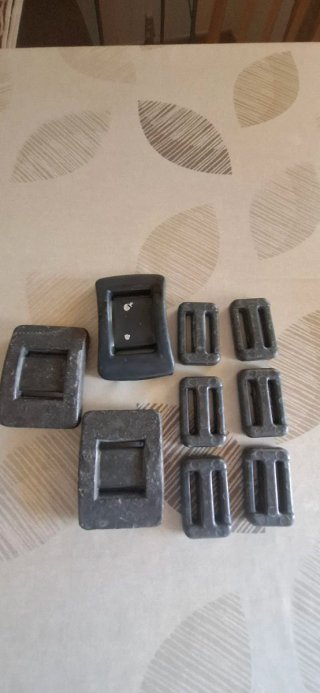 Lastre plomo buceo 0.5kg x 7