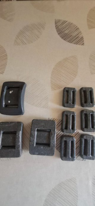 Lastre plomo buceo 0.5kg x 7