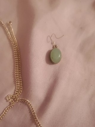 Conjunto Pendientes y Colgante Plata piedra natura