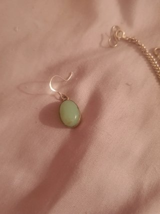 Conjunto Pendientes y Colgante Plata piedra natura