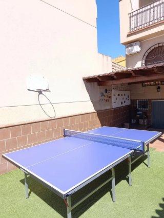 Mesa de ping pong(tenis de mesa) azul