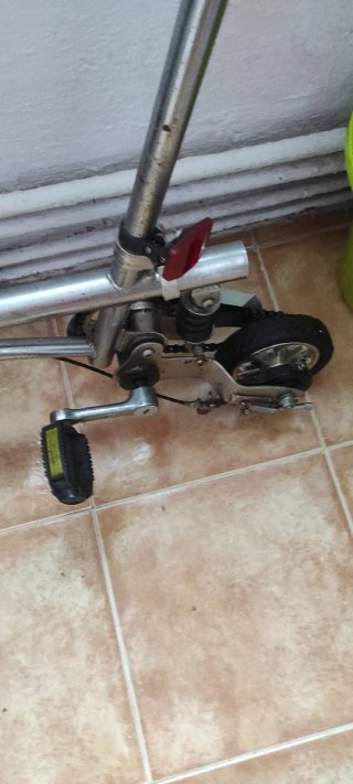 Bicicleta plegable acero con luces