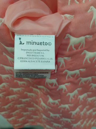 Vestido Minueto Estampado Caballos Rosa