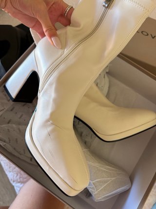 Botines Lodi Blanco Tacon Plataforma