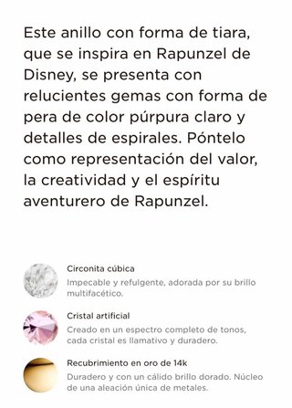 Anillo Disney Princesa Rapunzel